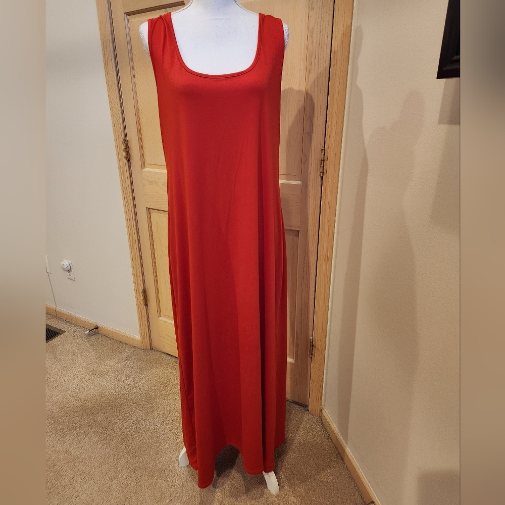 Elegant Orange Maxi Dress